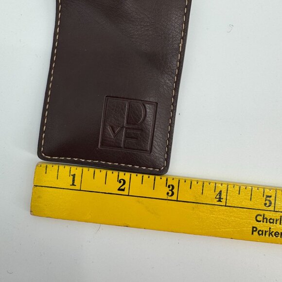 Diane Von Furstenberg Leather Luggage Tags Set Of 3 Brown Buckle Strap Old Money - Picture 4 of 6